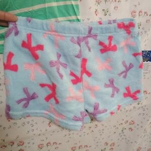 Bmagical Pastel Fleece Shorts with Bow Accents